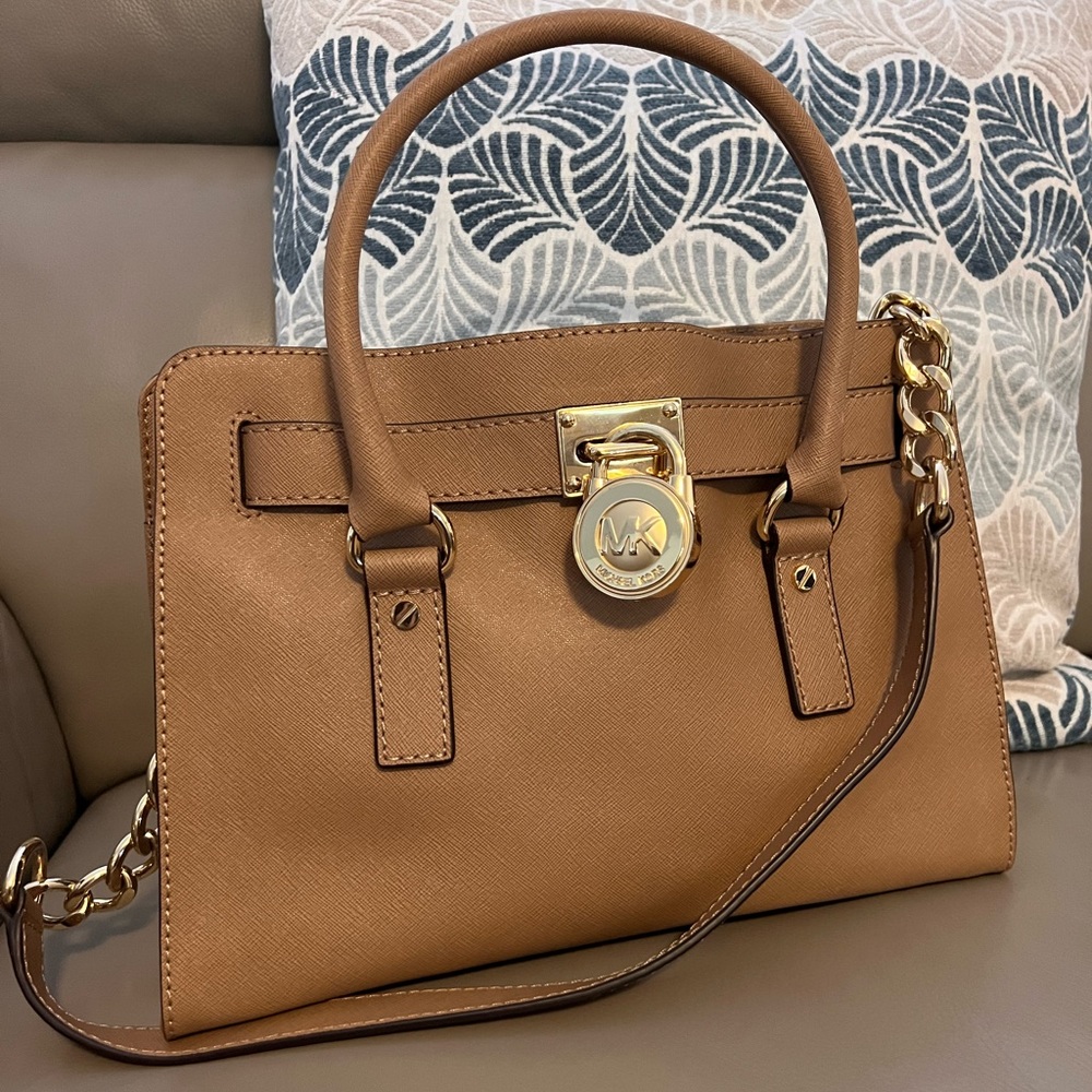 Michael Kors Taupe Hamilton Bag